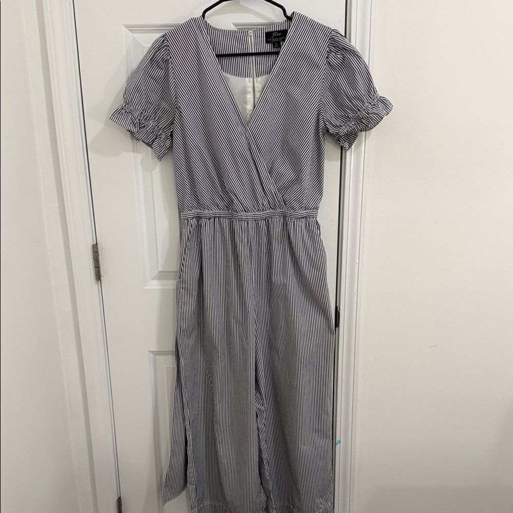 J. Crew Striped V-Neck Jumpsuit Size 6